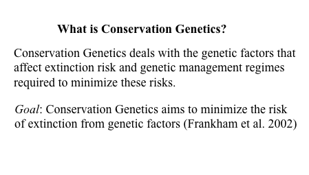 Conservation Genetics